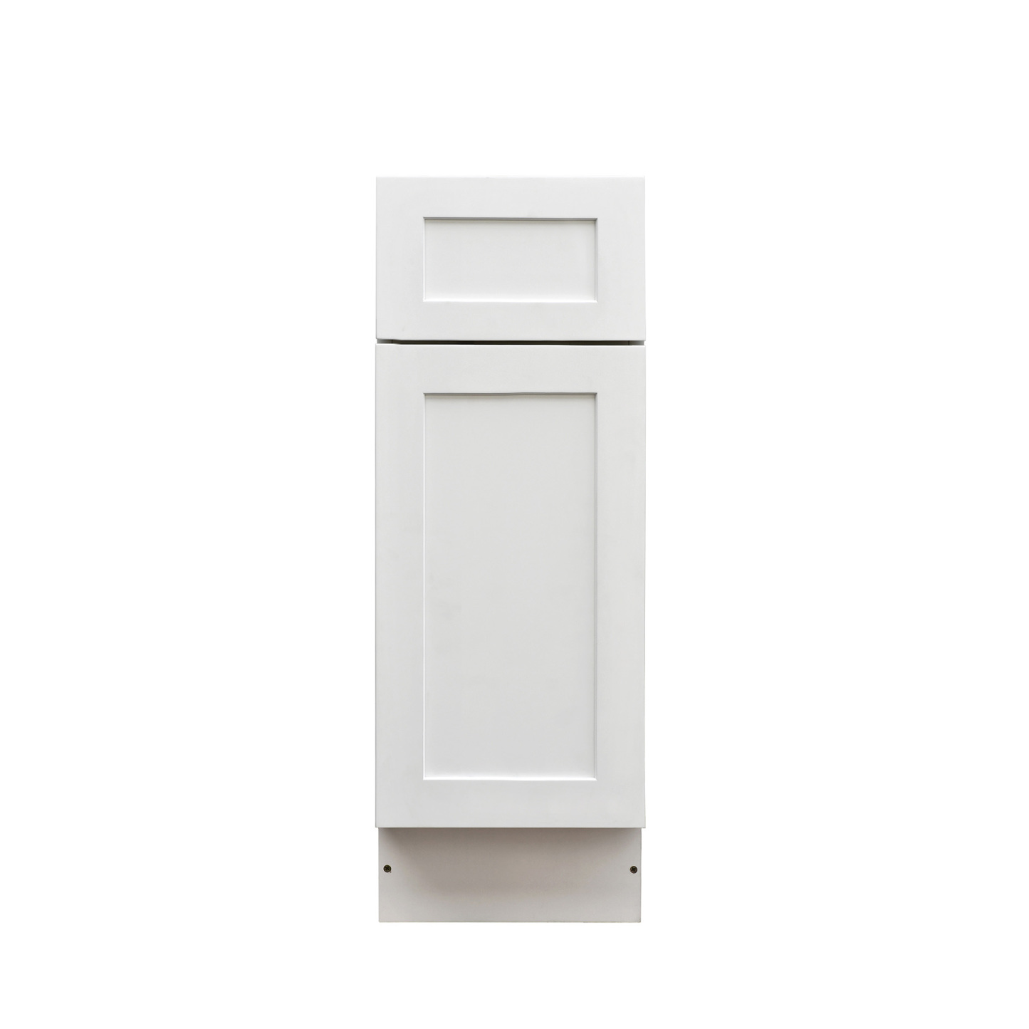 White Shaker - 12"W Standard Base Cabinet 1-Door 1-Drawer 1-Adjustable Shelf