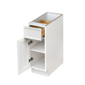 Slim White Shaker - 12"W Standard Base Cabinet 1-Door 1-Drawer 1-Adjustable Shelf