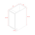 Shady Slim White Shaker - 12"W Base Cabinet
