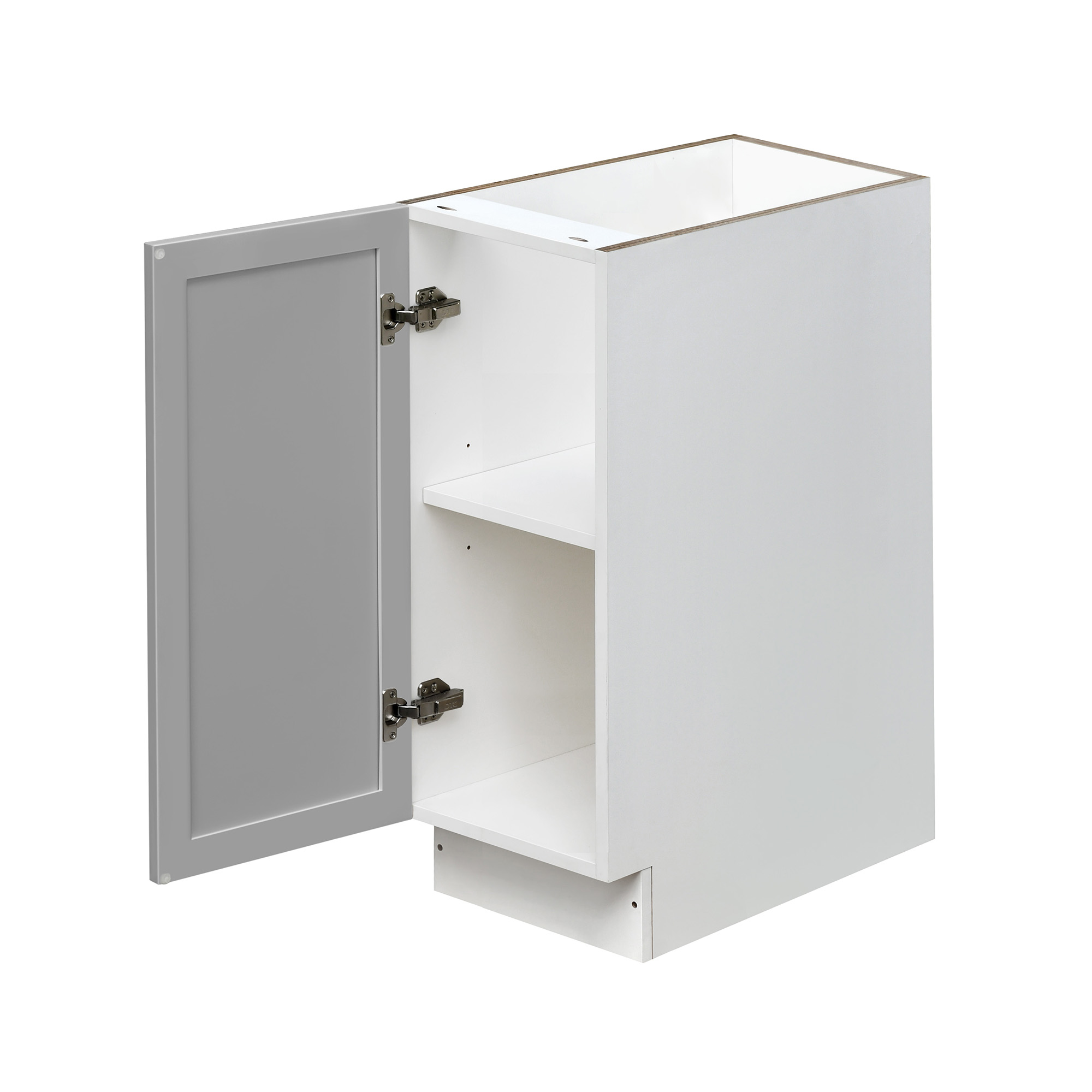 White Box Gray Slim - 12"W Standard Base Cabinet 1-Door 1-Adjustable shelf