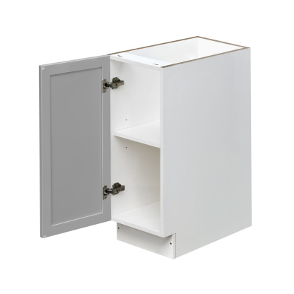 White Box Gray Slim - 12"W Standard Base Cabinet 1-Door 1-Adjustable shelf