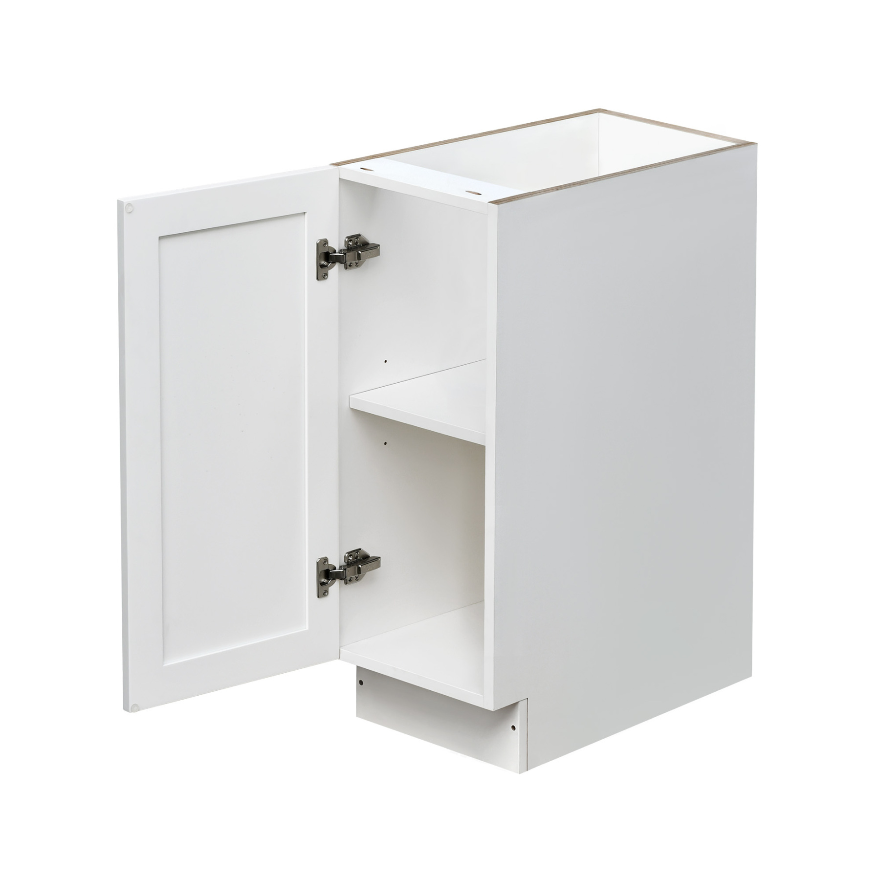 White Shaker - 12"W Standard Base Cabinet 1-Door 1-Adjustable shelf