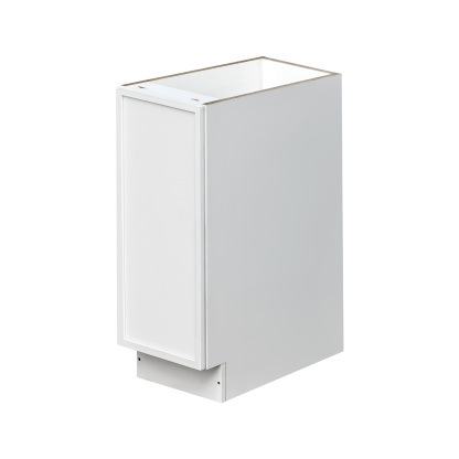 Slim White Shaker - 12"W Standard Base Cabinet 1-Door 1-Adjustable shelf