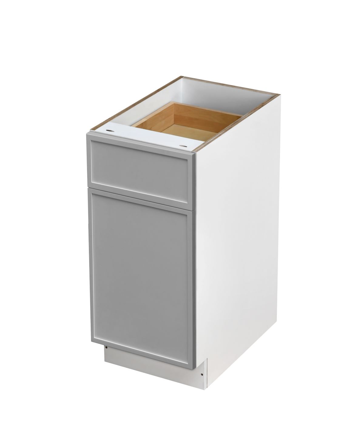 White Shaker Base Cabinet 1-Door 1-Drawer 1-Adjustable Shelf