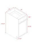 Shady Slim Oak Shaker - 15"W Standard Base Cabinet