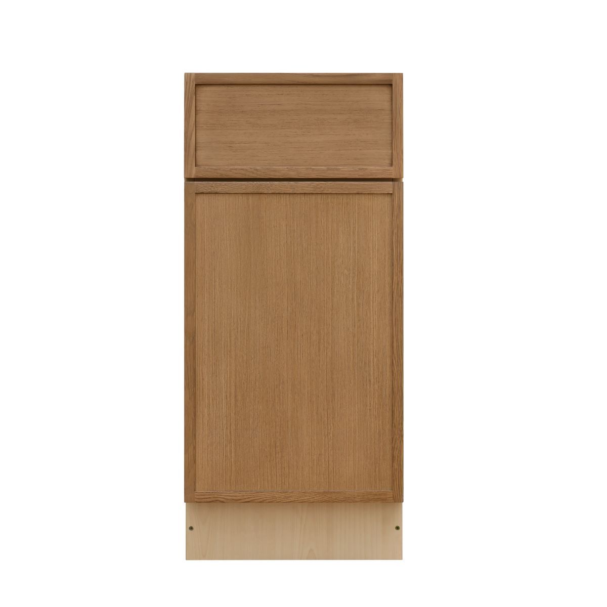 Natual Box Oak Slim - 15"W Standard Base Cabinet 1-Door 1-Drawer 1-Adjustable Shelf