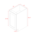 Mallorca White Shaker - 15"W Standard Base Cabinet