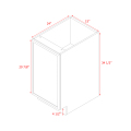 Shady Slim White Shaker - 15"W Base Cabinet