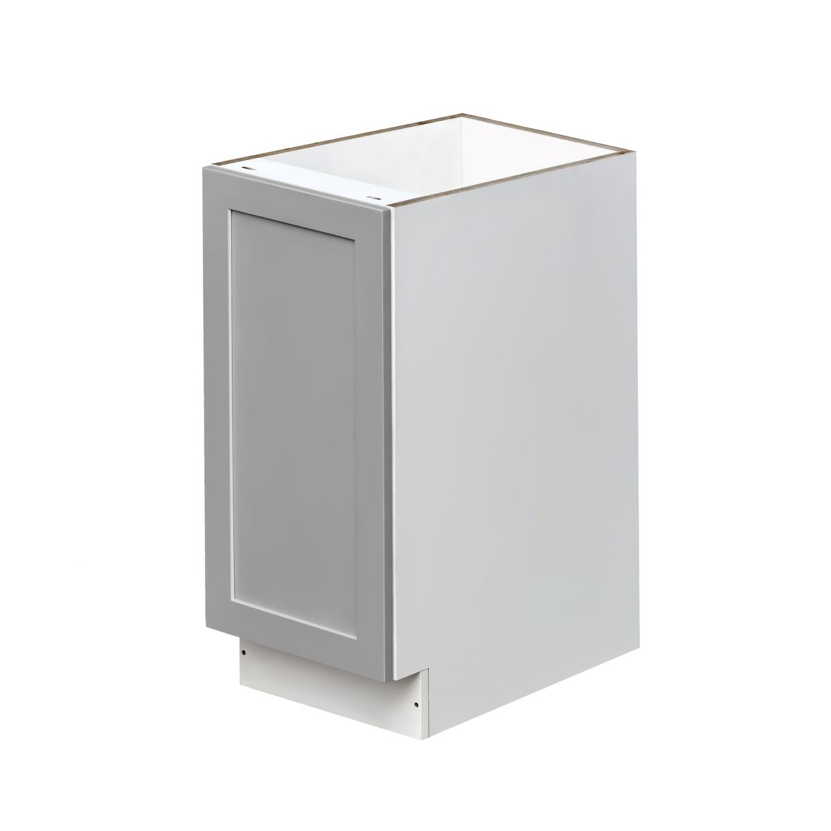 White Box Gray Shaker - 15"W Standard Base Cabinet 1-Door 1-Adjustable shelf