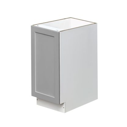 White Box Gray Shaker - 15"W Standard Base Cabinet 1-Door 1-Adjustable shelf