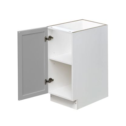 White Box Gray Slim - 15"W Standard Base Cabinet 1-Door 1-Adjustable shelf