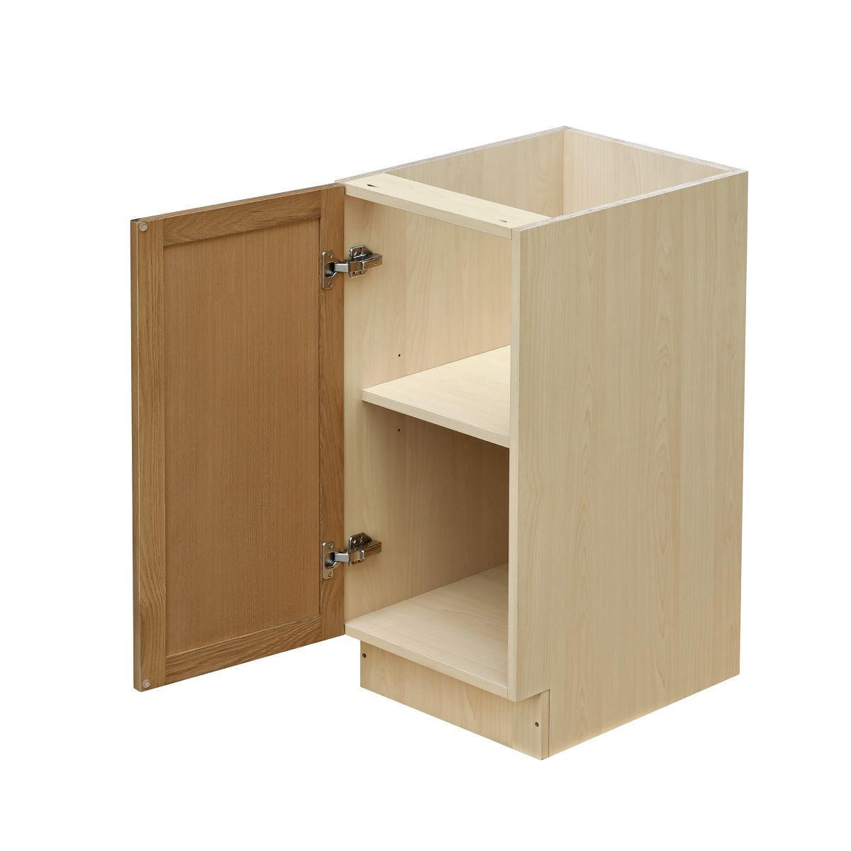 Natural Box Oak Slim - 15"W Standard Base Cabinet 1-Door 1-Adjustable shelf