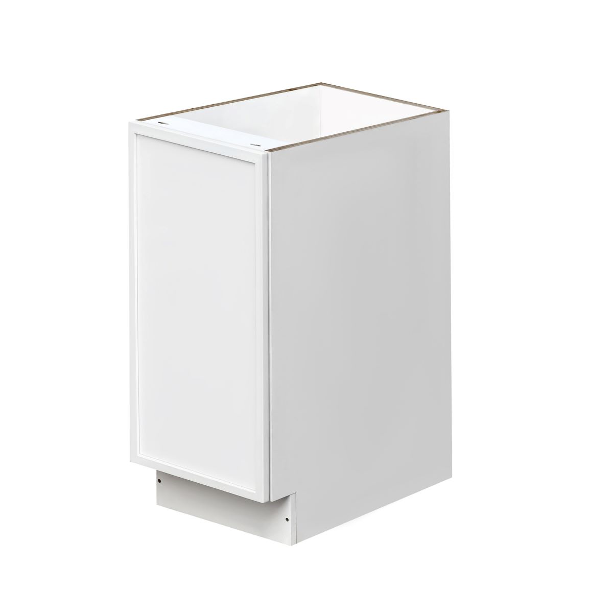 Slim White Shaker - 15"W Standard Base Cabinet 1-Door 1-Adjustable shelf