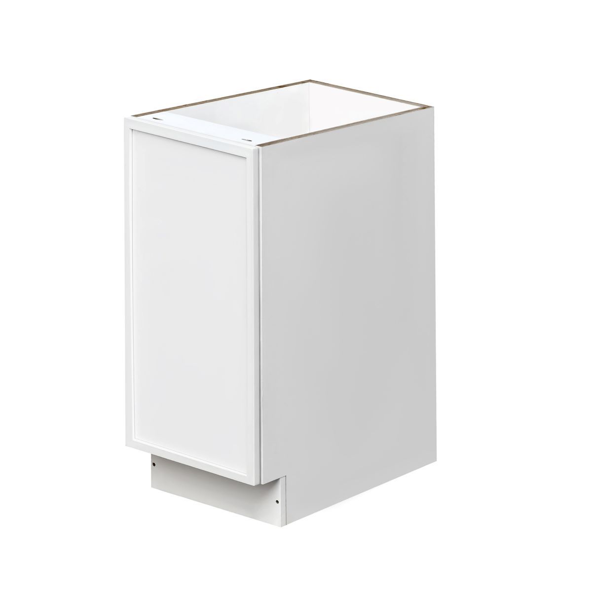 Slim White Shaker - 15"W Standard Base Cabinet 1-Door 1-Adjustable shelf