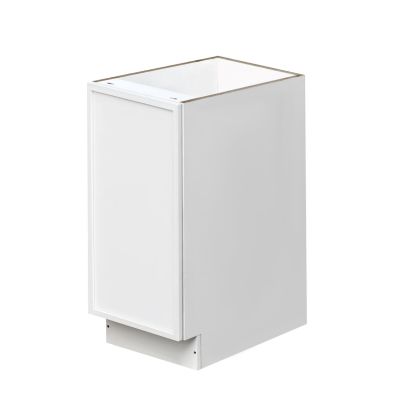 Slim White Shaker - 15"W Standard Base Cabinet 1-Door 1-Adjustable shelf