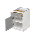 White Box Gray Shaker - 18"W Standard Base Cabinet 1-Door 1-Drawer 1-Adjustable Shelf