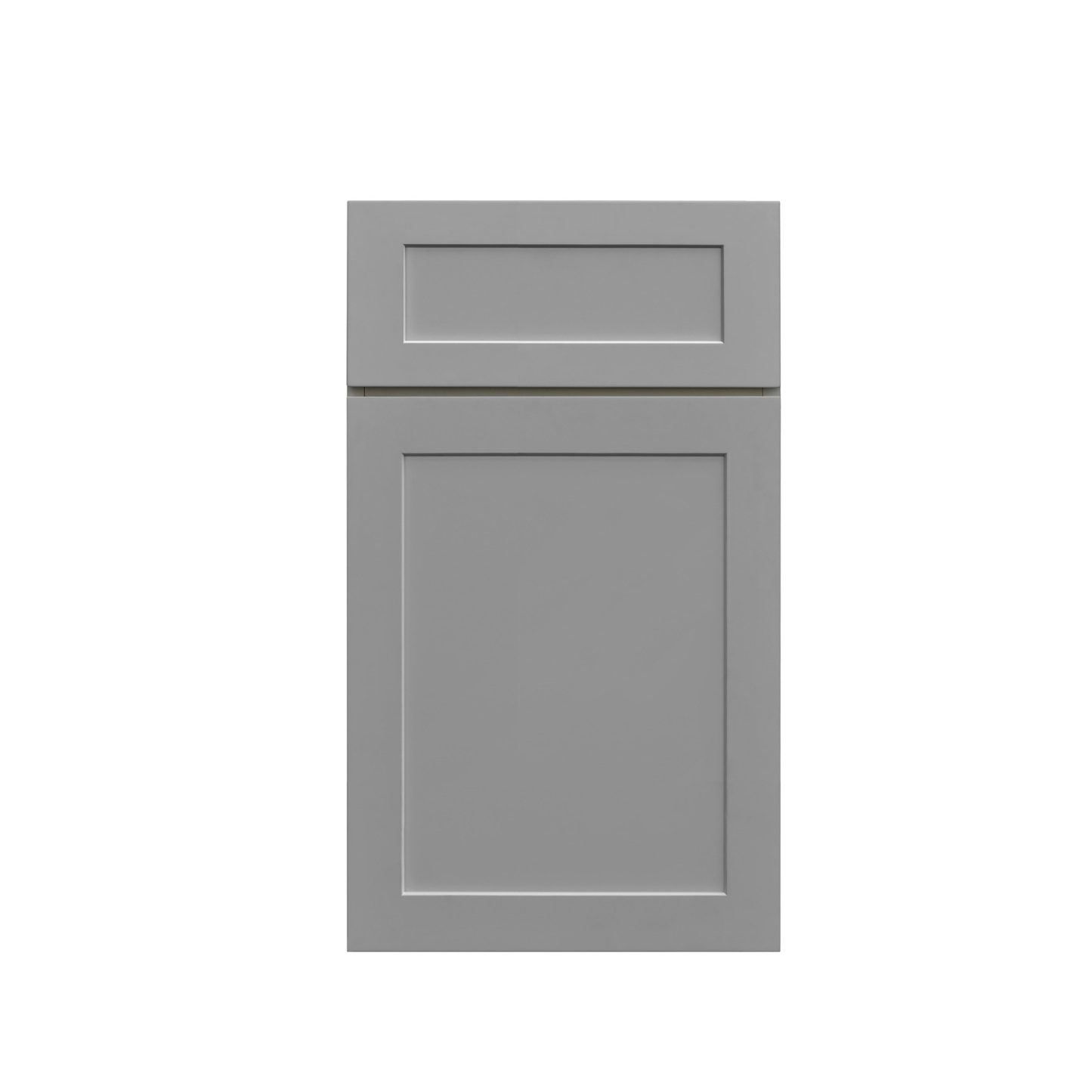 White Box Gray Shaker - 18"W Standard Base Cabinet 1-Door 1-Drawer 1-Adjustable Shelf