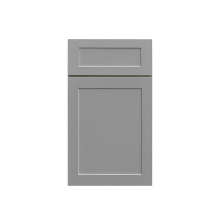 White Box Gray Shaker - 18"W Standard Base Cabinet 1-Door 1-Drawer 1-Adjustable Shelf