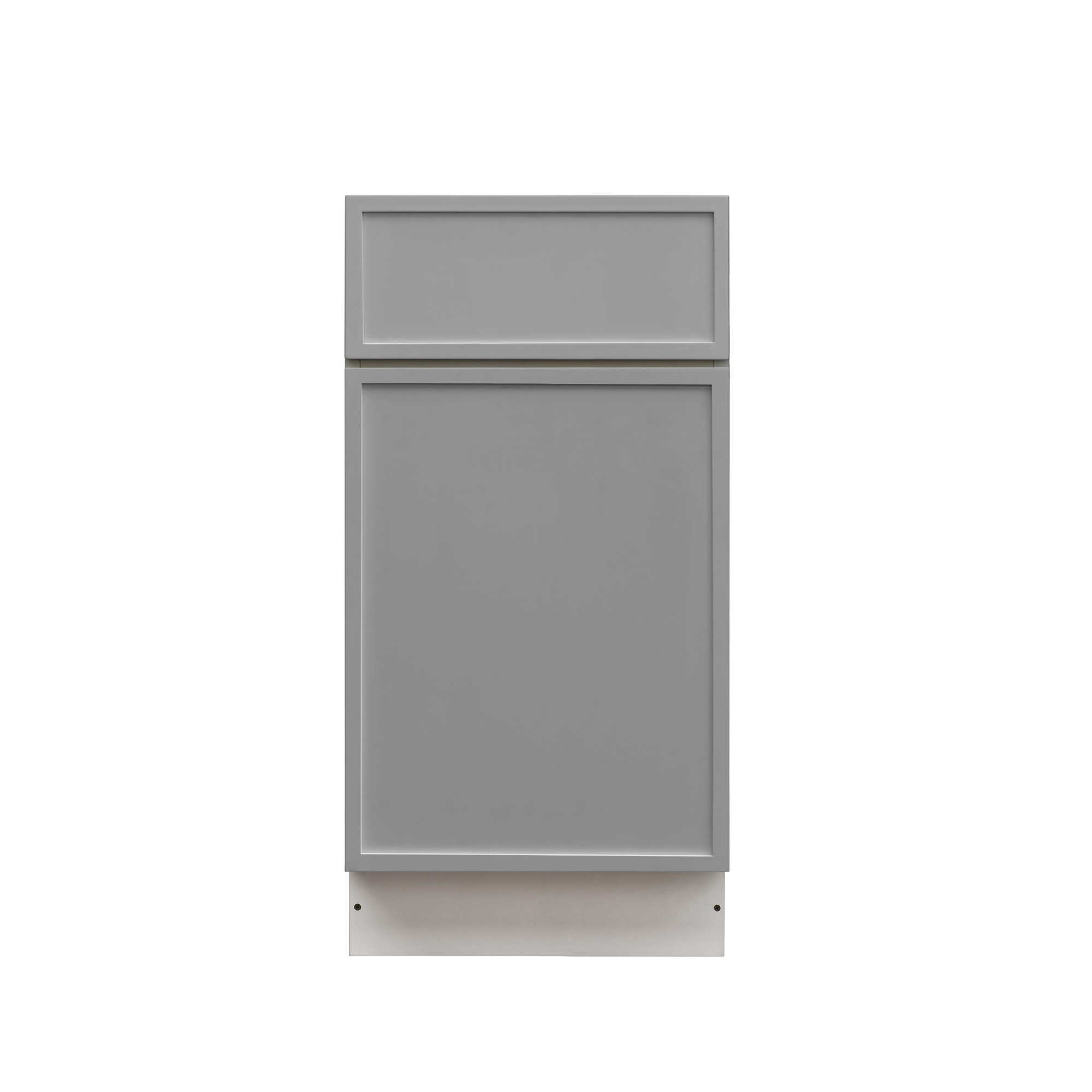 White Box Gray Slim - 18"W Standard Base Cabinet 1-Door 1-Drawer 1-Adjustable Shelf