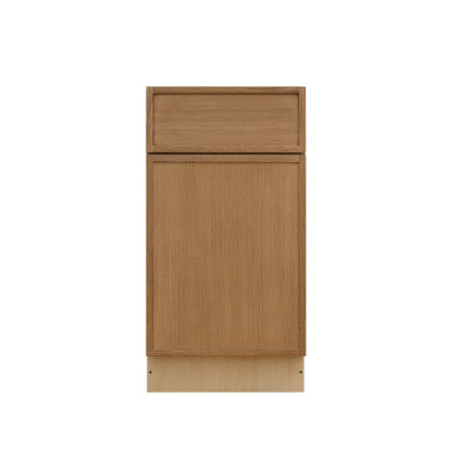 Natural Box Oak Slim - 18"W Standard Base Cabinet 1-Door 1-Drawer 1-Adjustable Shelf