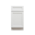 White Shaker - 18"W Standard Base Cabinet 1-Door 1-Drawer 1-Adjustable Shelf