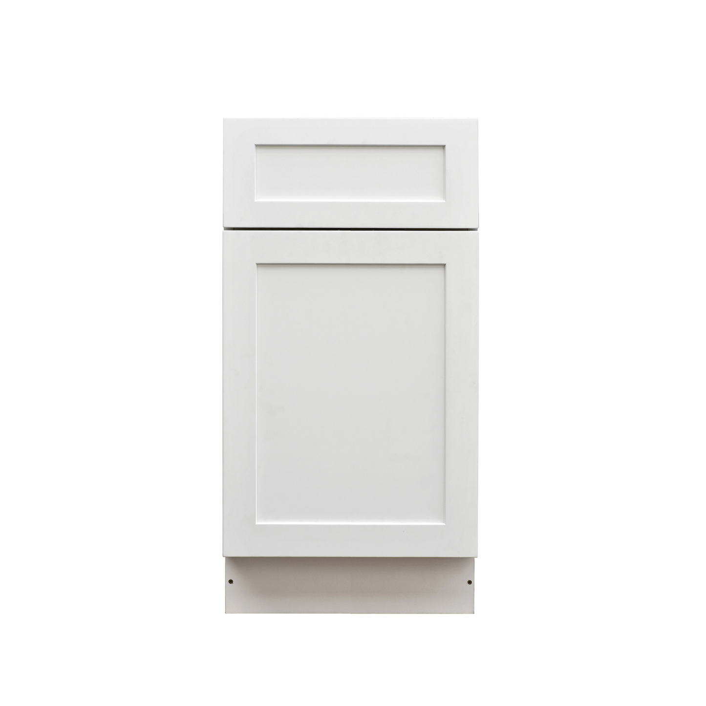 White Shaker - 18"W Standard Base Cabinet 1-Door 1-Drawer 1-Adjustable Shelf