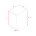 Shady Slim White Shaker - 18"W Base Cabinet