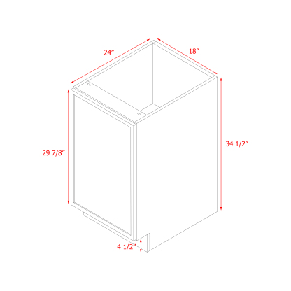 Shady Slim White Shaker - 18"W Base Cabinet