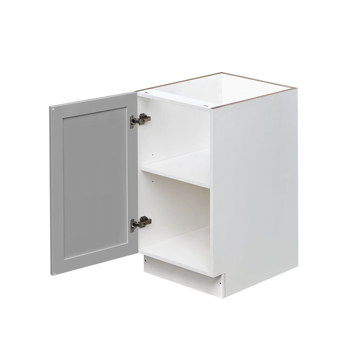 White Box Gray Shaker - 18"W Standard Base Cabinet 1-Door 1-Adjustable shelf