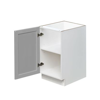 White Box Gray Shaker - 18"W Standard Base Cabinet 1-Door 1-Adjustable shelf