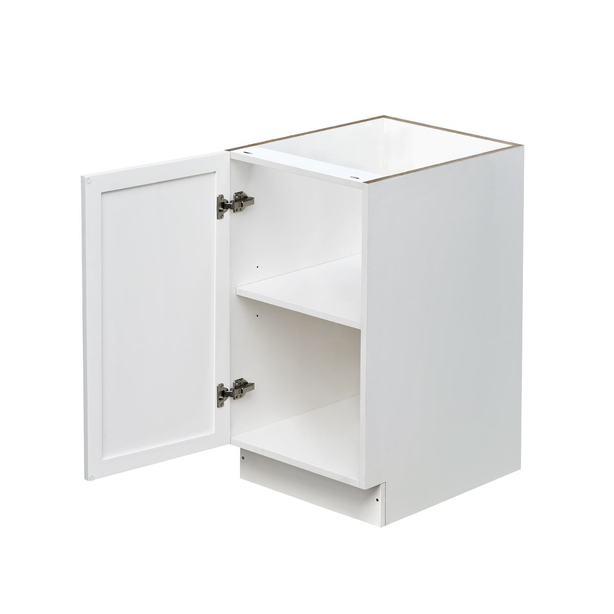 Slim White Shaker - 18"W Standard Base Cabinet 1-Door 1-Adjustable shelf