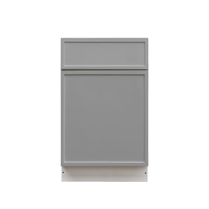 White Box Gray Slim - 21"W Standard Base Cabinet 1-Door 1-Drawer 1-Adjustable Shelf