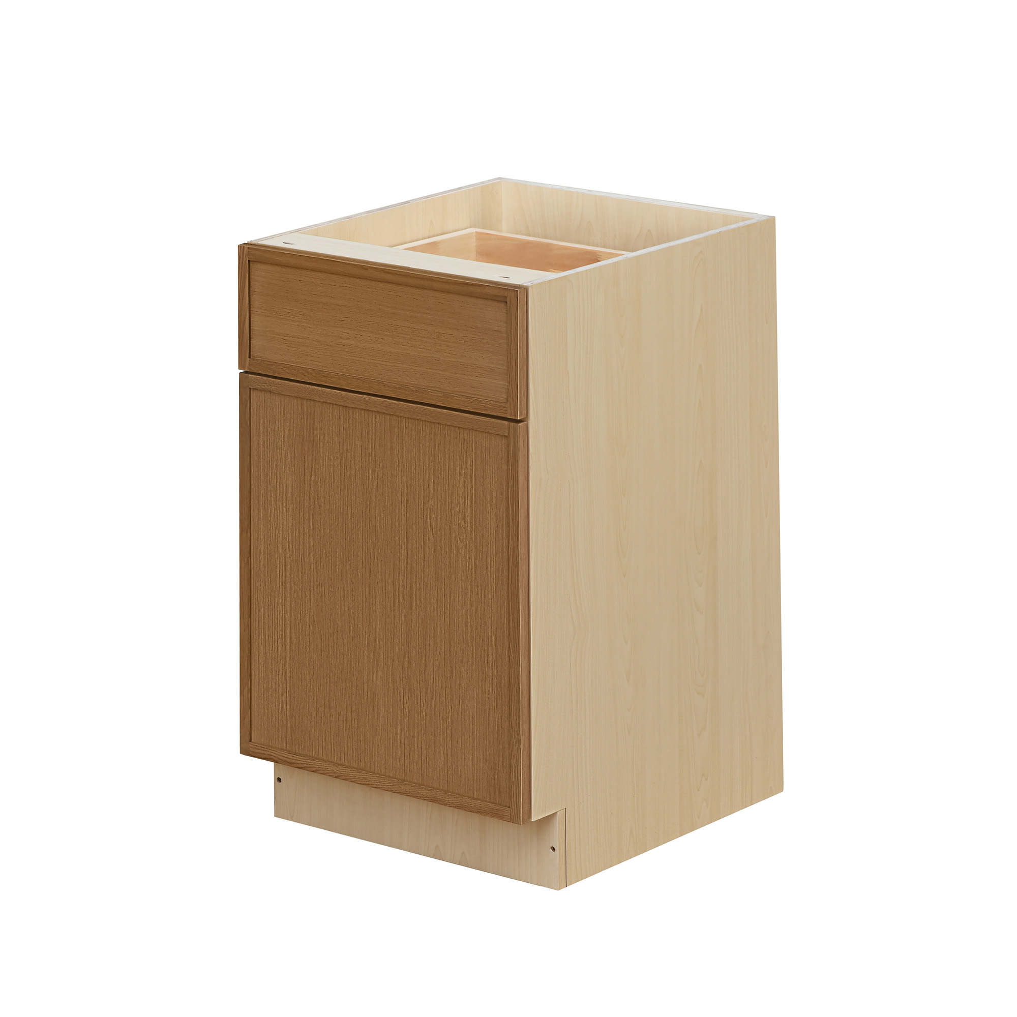 Natural Box Oak Slim - 21"W Standard Base Cabinet 1-Door 1-Drawer 1-Adjustable Shelf