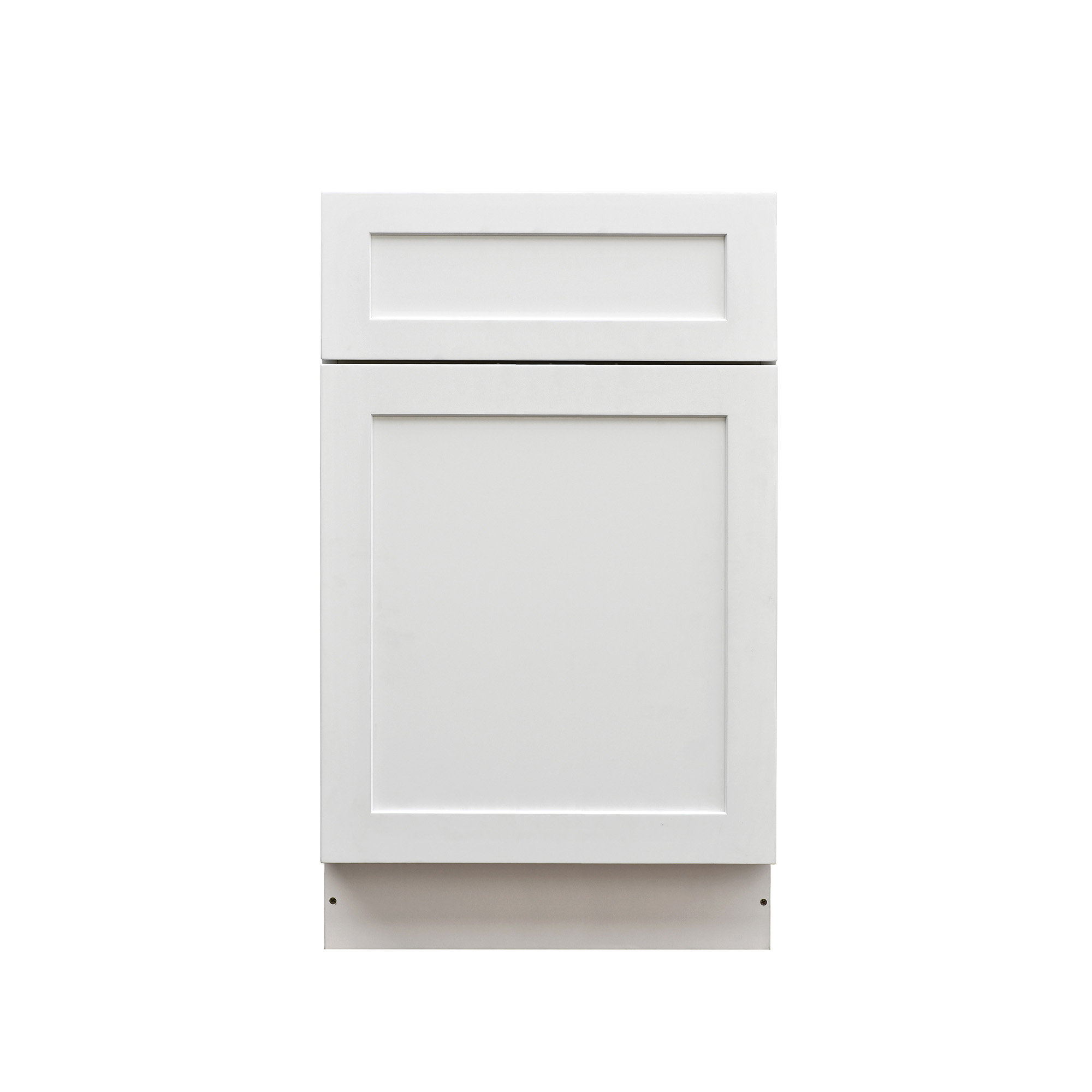 White Shaker - 21"W Standard Base Cabinet 1-Door 1-Drawer 1-Adjustable Shelf