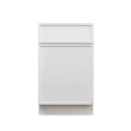 Slim White Shaker - 21"W Standard Base Cabinet 1-Door 1-Drawer 1-Adjustable Shelf
