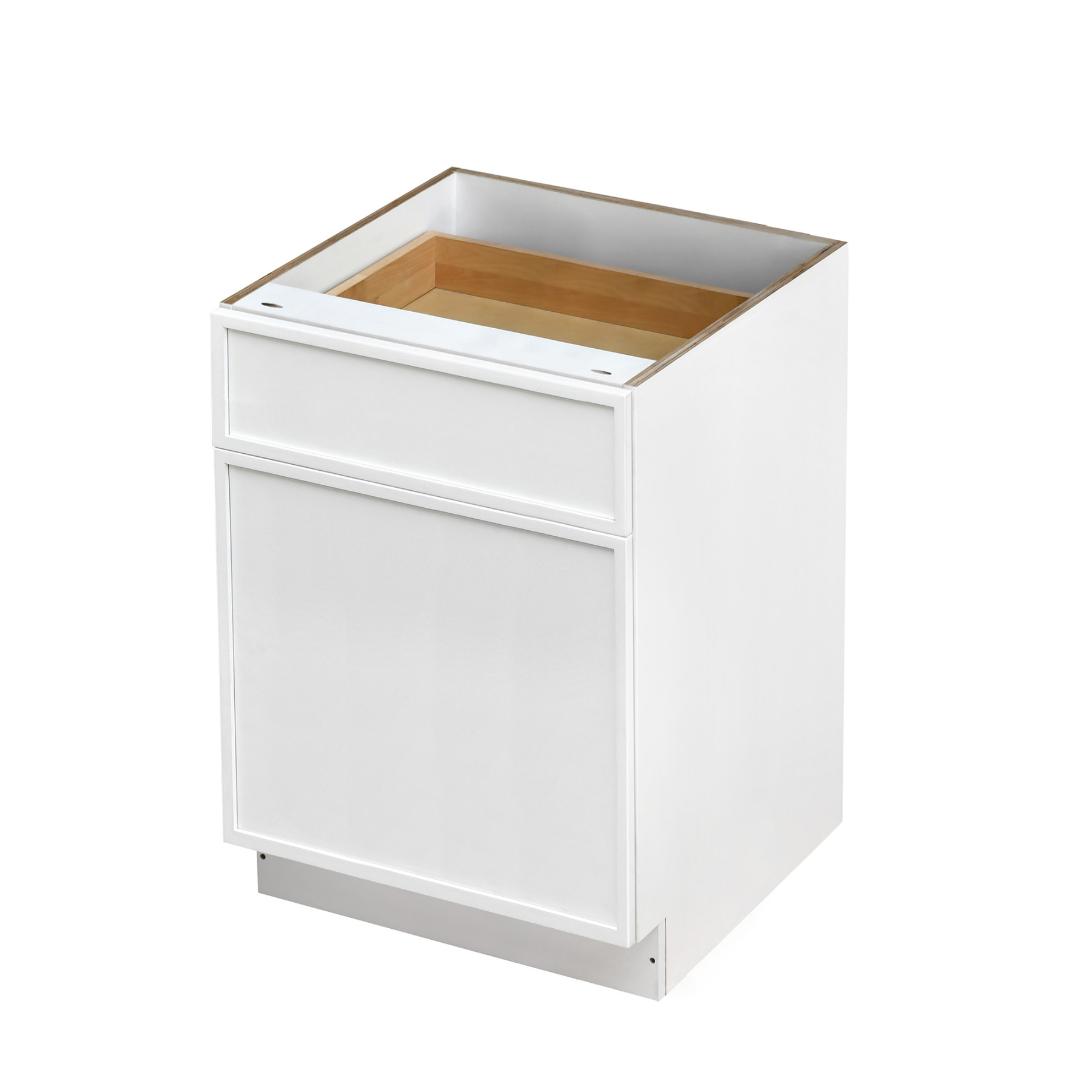 Slim White Shaker - 21"W Standard Base Cabinet 1-Door 1-Drawer 1-Adjustable Shelf