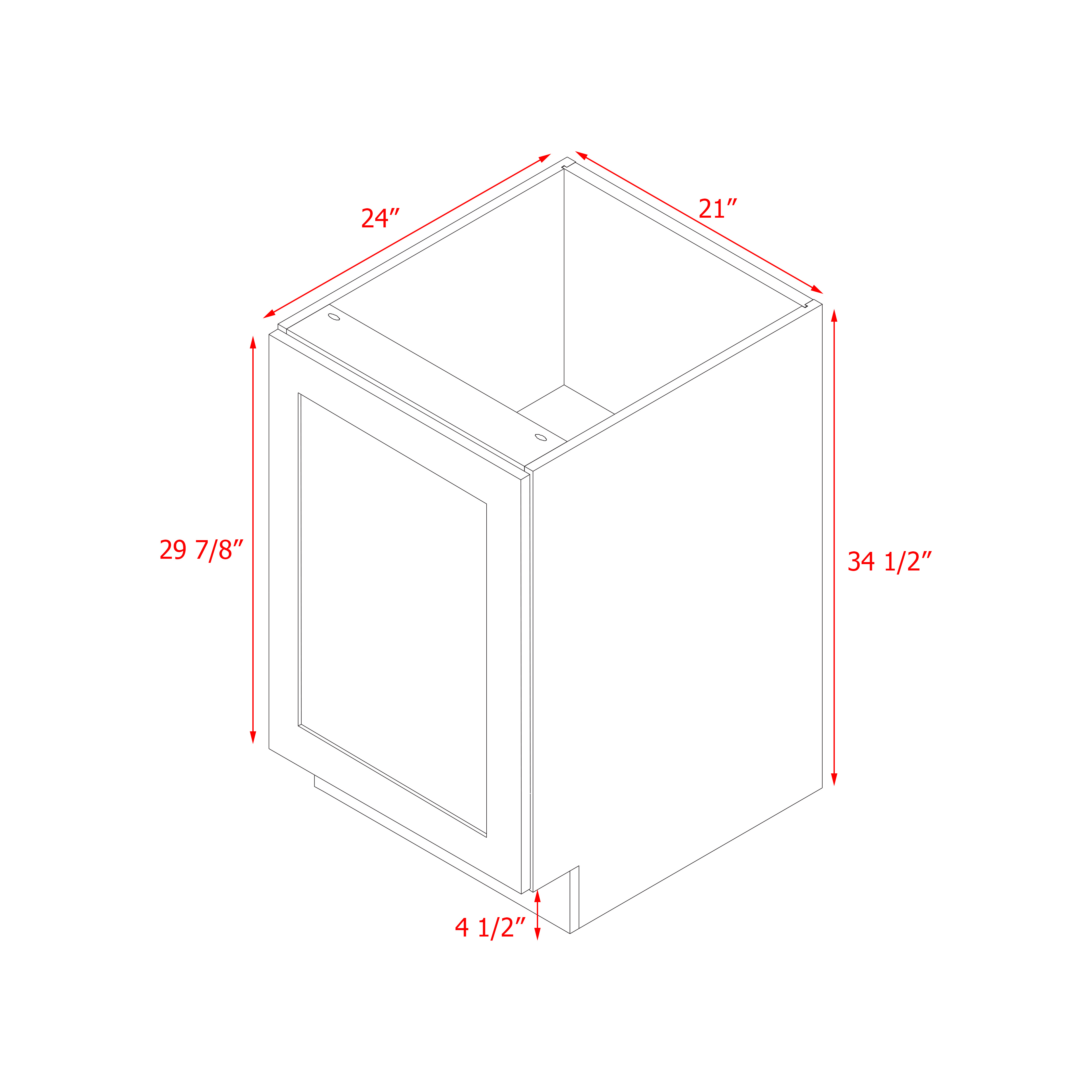 Mallorca White Shaker - 21"W Standard Base Cabinet