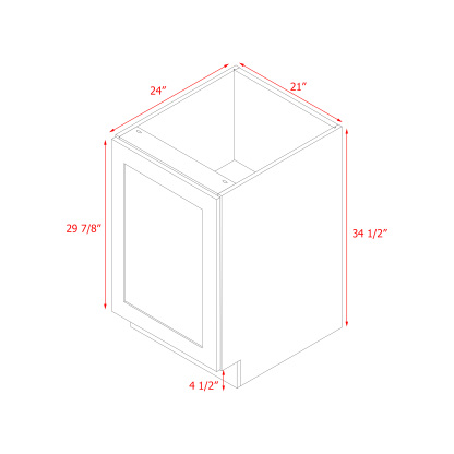 Mallorca White Shaker - 21"W Standard Base Cabinet
