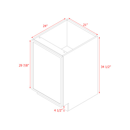 Shady Slim Gray Shaker - 21"W Base Cabinet