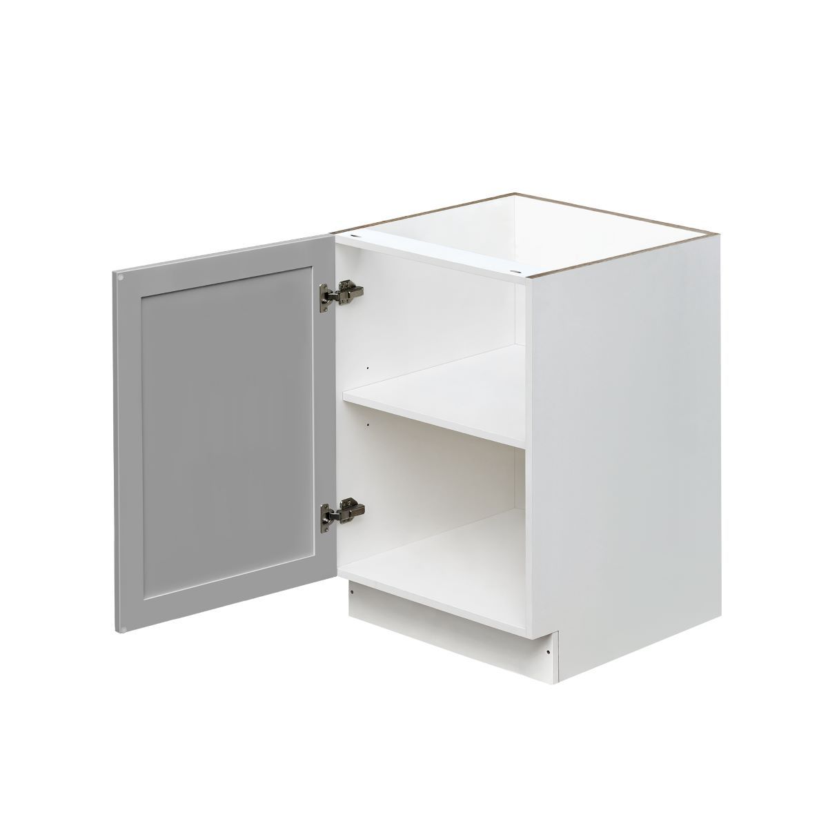 White Box Gray Shaker - 21"W Standard Base Cabinet 1-Door 1-Adjustable shelf