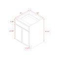 Shady Slim White Shaker - 24"W Base Cabinet