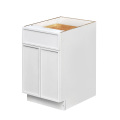 Slim White Shaker - 24"W Standard Base Cabinet 2-Doors 1-Drawer 1-Adjustable Shelf