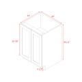 Mallorca White Shaker - 24"W Full-Height Base Cabinet