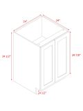 Shady Slim Oak Shaker - 24"W Full-Height Base Cabinet