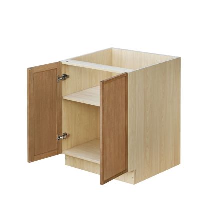 Natual Box Oak Slim - 24"W Full-Height Door Base Cabinet 2-Doors 1-Adjustable Shelf