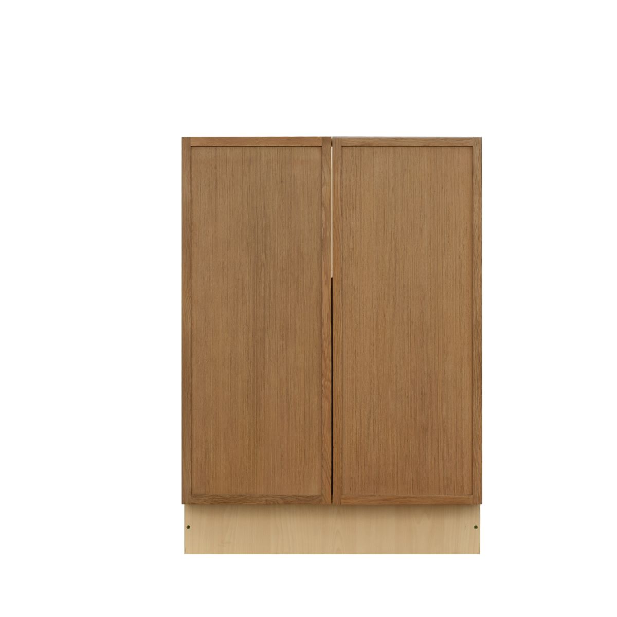 Natual Box Oak Slim - 24"W Full-Height Door Base Cabinet 2-Doors 1-Adjustable Shelf