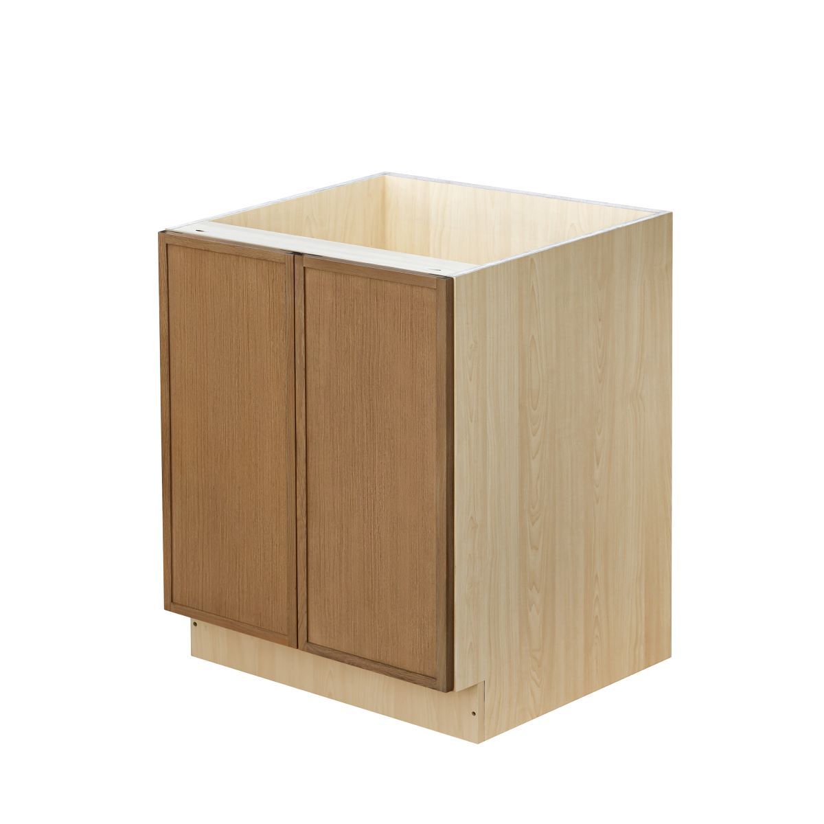 Natual Box Oak Slim - 24"W Full-Height Door Base Cabinet 2-Doors 1-Adjustable Shelf