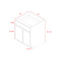 Shady Slim White Shaker - 27"W Base Cabinet