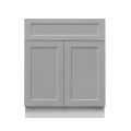 White Box Gray Shaker - 27"W Standard Base Cabinet 2-Doors 1-Drawer 1-Adjustable Shelf