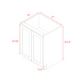 Mallorca Dolphin Gray Shaker - 27"W Base Cabinet